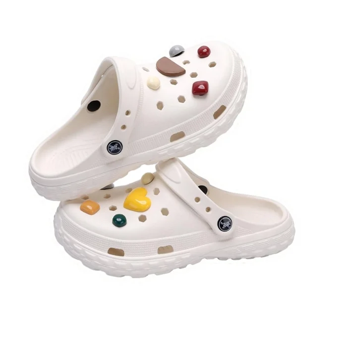 White perforated shoes for women size 40-41 suitable for summer pregnant women comfortable soft sole