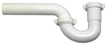 White Plastic Lavatory And Kitchen Wall Drain Trap