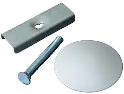 White Powder-coated Steel Sink Hole Cover, 1 And 3 Quarter Inch Diameter