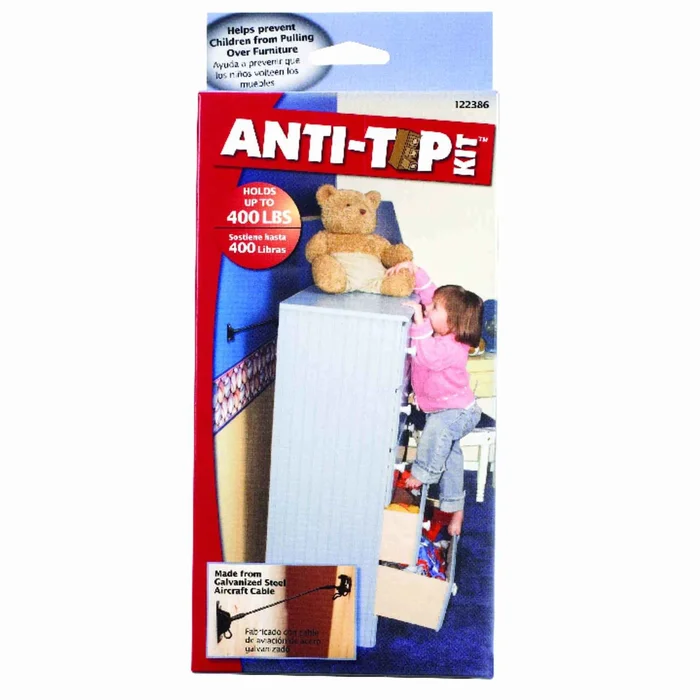 White Stainless Steel Anti-tip Kit 1 Pk