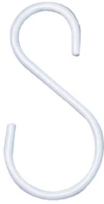 White Steel 3-1/2 In. H S-hook Plant Hook 2 Pk