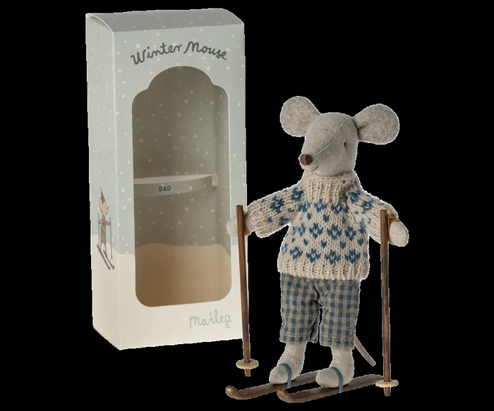 Winter Mouse with Ski Set, Dad