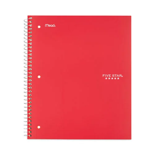 Wirebound Notebook With Two Pockets, 1-subject, Wide/legal Rule, Red Cover, (100) 10.5″ X 8″ Sheets