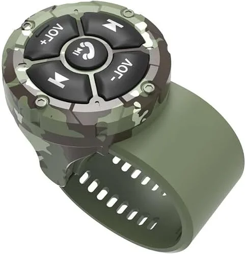 Wireless Bluetooth Media Remote Button,Adjustable Direction Waterproof Controller,Steering Wheel Control for iPhone/Android Device.Suitable for Bicycles,Electric Bicycles,Cars