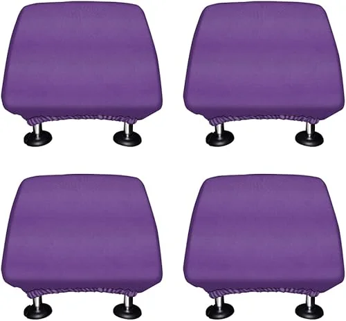 WIRESTER Set of 4 Car Seat Head Rest Cover, Protective Fabric Design Cover Decoration for All Cars – Solid Color, Cute Pattern Design