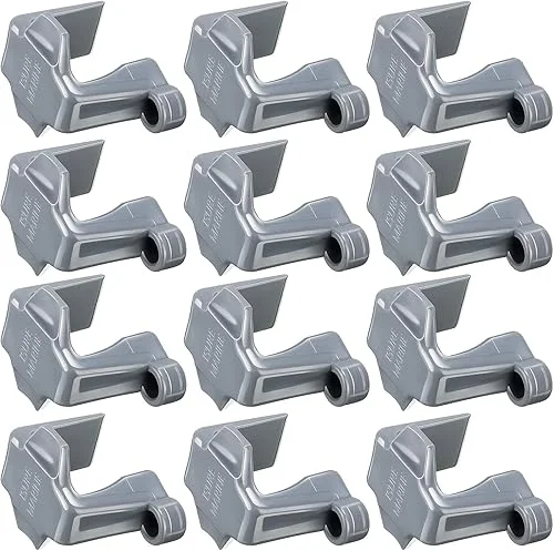 Woanger 12 Pieces Pontoon Boat Fender Clips Plastic Boat Bumper Clips Adjusters Pontoon Boat Square Rail Fender Hanger/Adjusters/Clips Work with Pontoon Bumpers for Docking