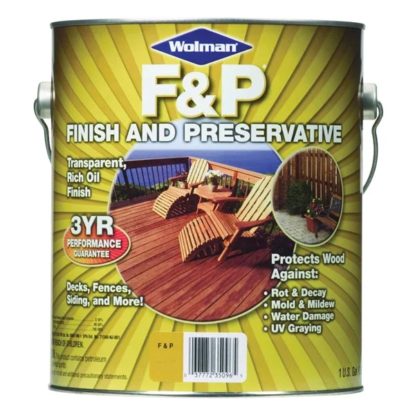 WOLMAN F&P 14426 Wood Preservative, Golden Pine, Liquid, 1 gal, Can