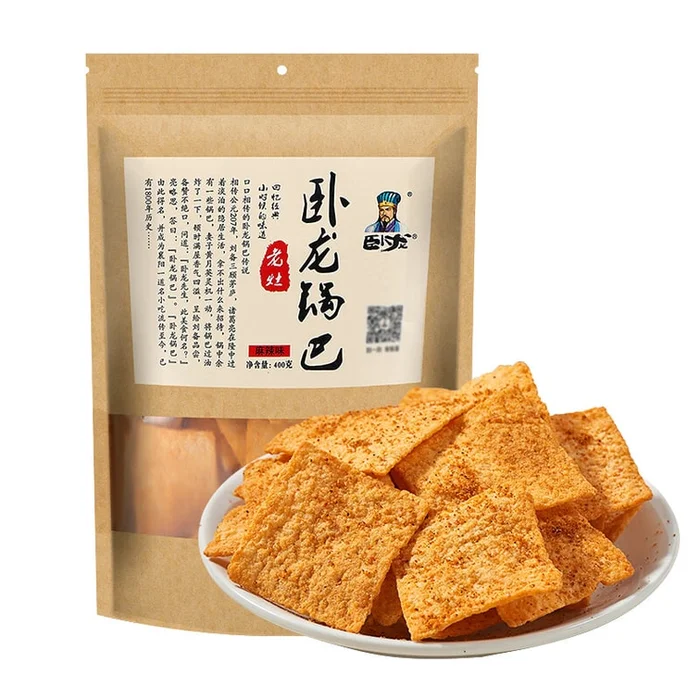 Wolong Handmade Crispy Rice Chips (Spicy Flavor) 400g/bag