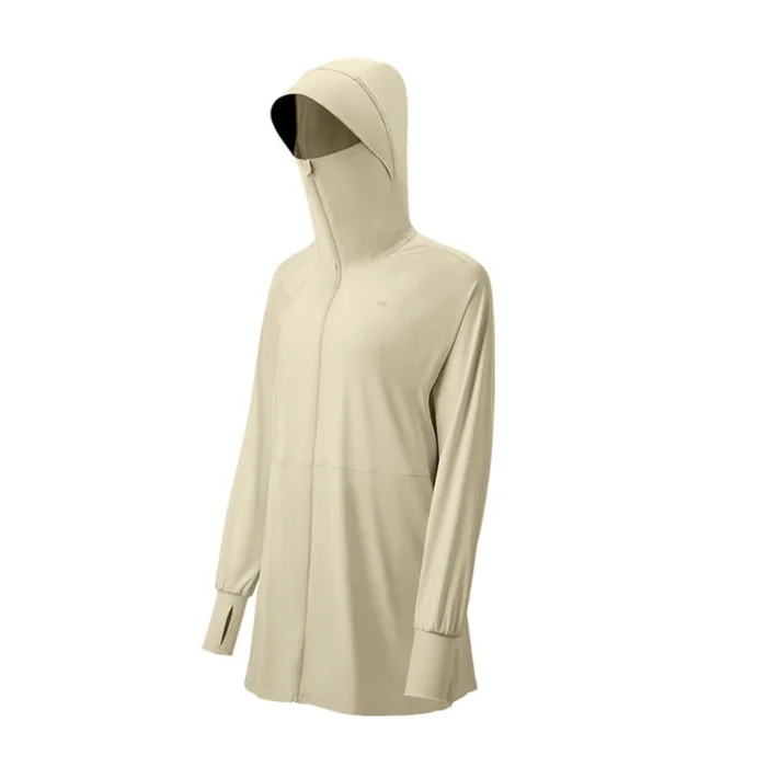 Women's Longline UV Protection Jacket (Mobei Brown Size S) – UPF50+ 1pc