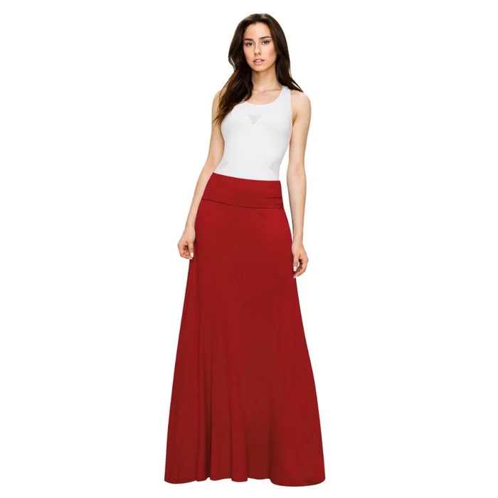 Women's Fold-over Maxi Skirt