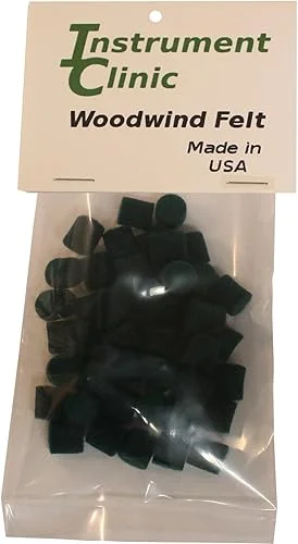 Woodwind Felt Bumpers, Green, 3/8” Diameter, 3/8′ Thick Pack of 25