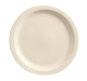 World Tableware Kingsmen White Narrow Rim Plate 9″- Cream White-24 Each-1/Case