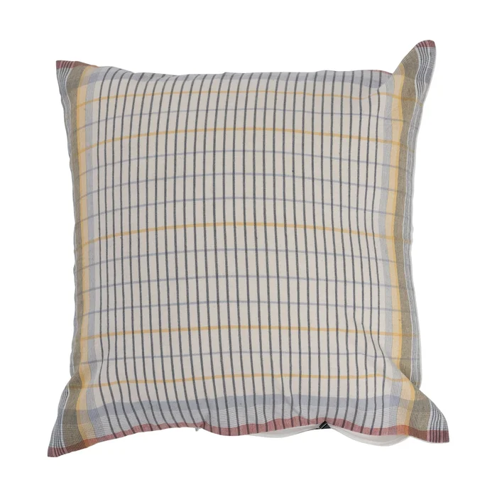 Woven Cotton Plaid Pillow
