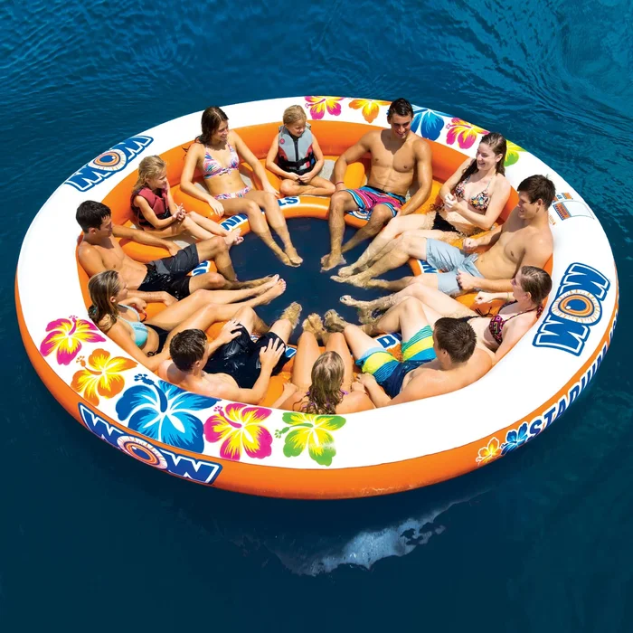 WOW Sports Floating 12 Person Water Lounge & Island – Stadium Islander (14-2090) by Jupiter Gear