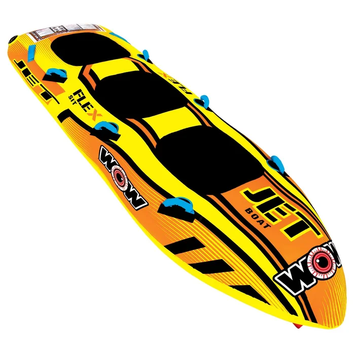 WOW Sports Jet Boat 3 Person Towable Water Tube For Pool and Lake (17-1030) by Jupiter Gear
