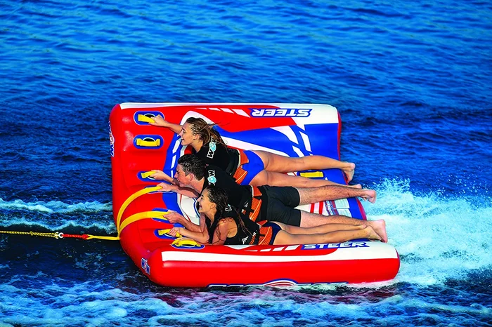 WOW Sports Power Steer 3 Person 3P Steerable Deck Tube (22-WTO-3975) by Jupiter Gear