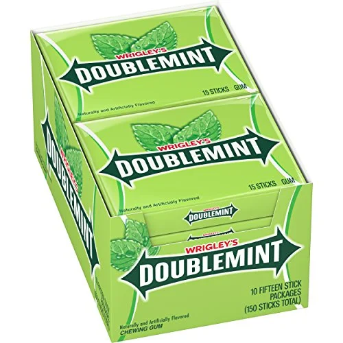 WRIGLEY’S DOUBLEMINT Chewing Gum, 15 pieces (10 packs)