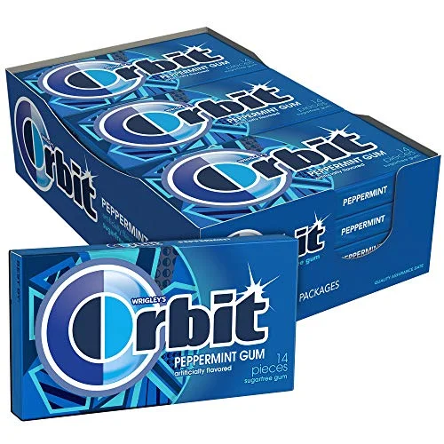 Wrigley’s Orbit Gum, Peppermint, 14 count, (Pack of 12)