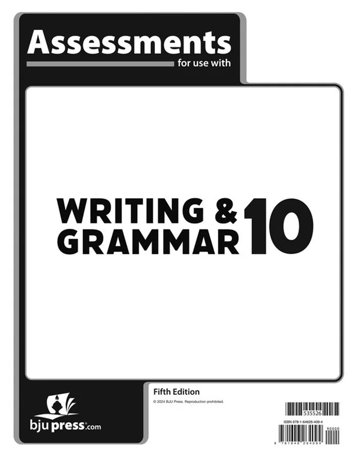 Writing & Grammar 10 Assessment 5th Edition