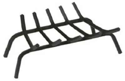 Wrought Iron Fireplace Grate, Black, 23 In.
