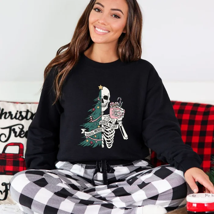 'Sorta Merry – Sorta Scary' Graphic Sweater
