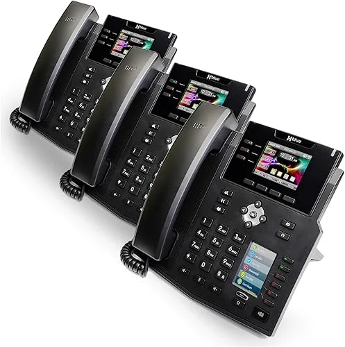 XBLUE Cloud Phone System Bundle with (3) IP Phones & (6) Months of XBLUE Cloud VoIP Telephone Service w/Auto Attendant, Voicemail to Email, Cell Phone & Remote Extensions, Call Queuing, Call Record
