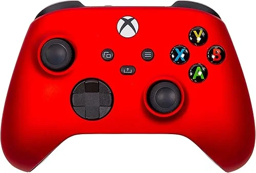 Xbox One Series X S Custom Soft Touch Controller – Soft Touch Feel, Added Grip, Metallic Red Color – Compatible with Xbox One, Series X, Series S