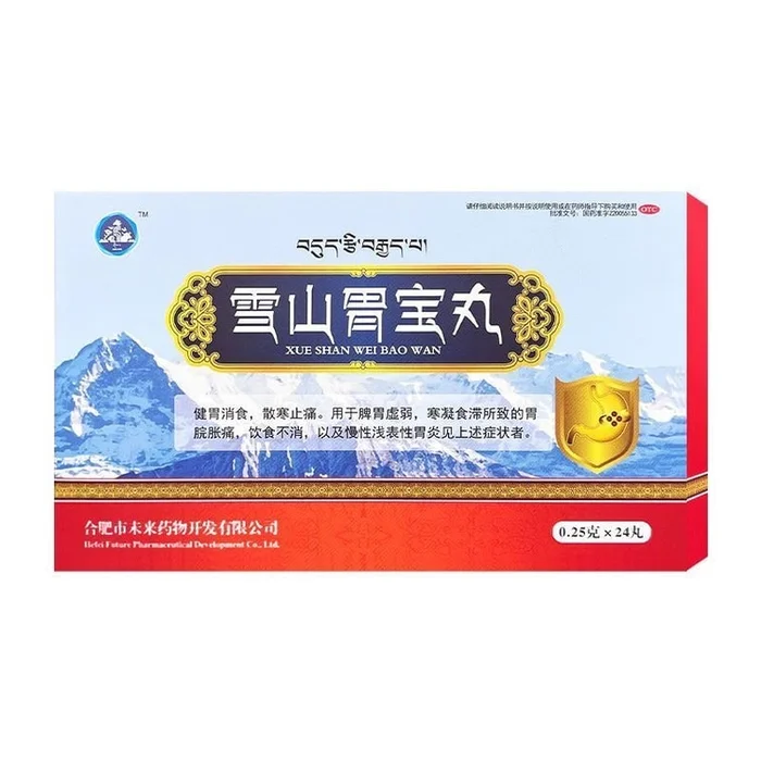 Xueshan Gastric Pills Stomach Cold Stomach Medicine for Regurgitation 0.25g*24pills/box
