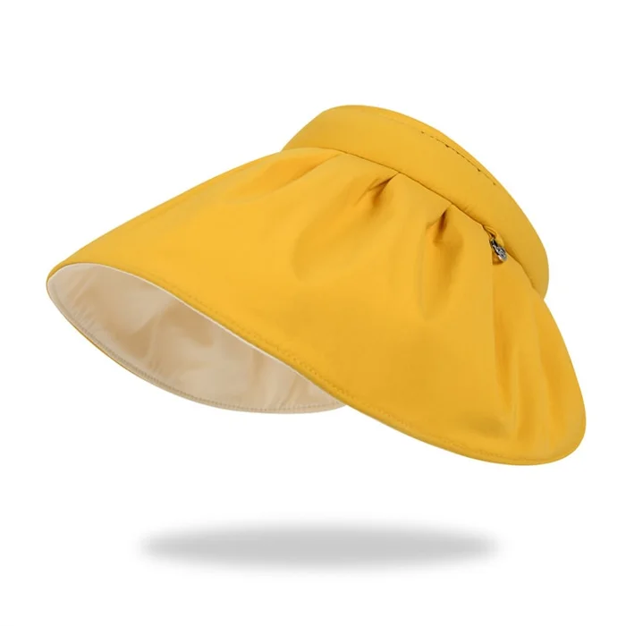 Yellow UV Resistant Beach sun Hat 1 top