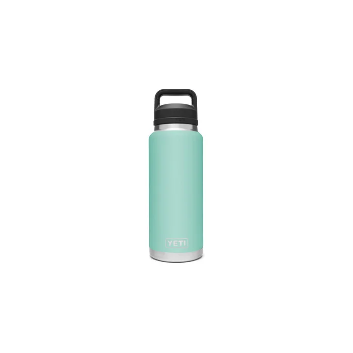 YETI Rambler 21071070015 Vacuum Insulated Bottle with Chug Cap, 36 oz Capacity, Stainless Steel, Seafoam