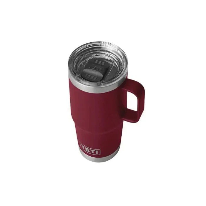 YETI Rambler Series 21071500667 Travel Mug with Stronghold Lid, 20 oz Capacity, Twist-On, Twist-Off Lid, Stainless Steel