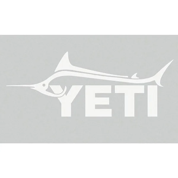 Yeti Sportsman YSD MARLIN Window Decal, Marlin, White Legend