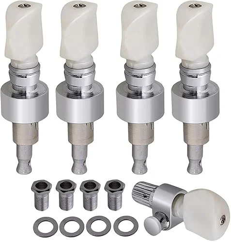 Yibuy 5 String Banjo Machine Heads Tuning Pegs w/Pearl Buttons Pack of 5