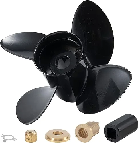 YOUNG PROPS 14 X 17 Replace OEM#48-8M0084494 Outboard Boat Propeller for Mercury Engine 135-300HP 2 & 4-Stroke & Mercruiser Sterndrives Alpha/Bravo One,4-Blade Aluminum 14dia x17 Pitch Boat Propeller