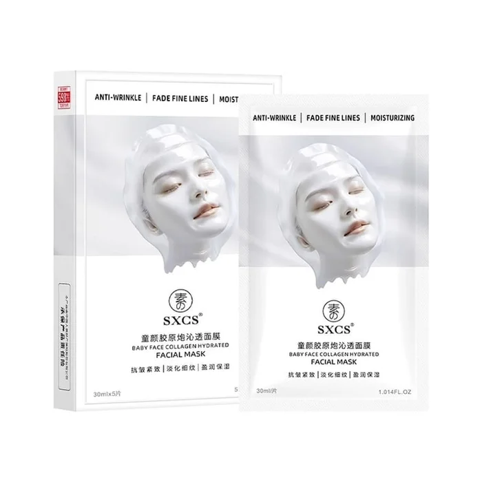 Youthful Collagen Cannon Penetrating Mask Hydrating Whitening Firming and Anti-Wrinkle 5 pieces per box