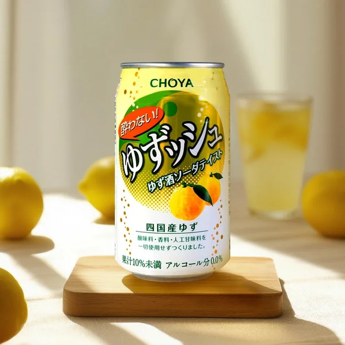 Yowanai Yuzu Soda,Non-Alcoholic Sparkling Japanese Citrus Drink, 11.9fl oz *6【6 Packs】