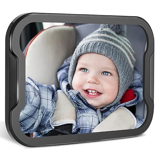 Zacro Baby Car Mirror, Shatter-Proof Acrylic Baby Mirror for Car, Rearview Baby Mirror-Easily to Observe The Baby's Every Move, Rear Facing Car Seat Mirror Safety and 360 Degree Adjustability