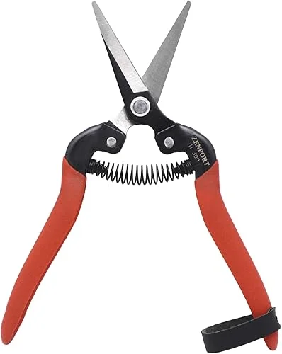 Zenport H300 Harvest Shear, Long Straight Carbon Steel Blade , Orange