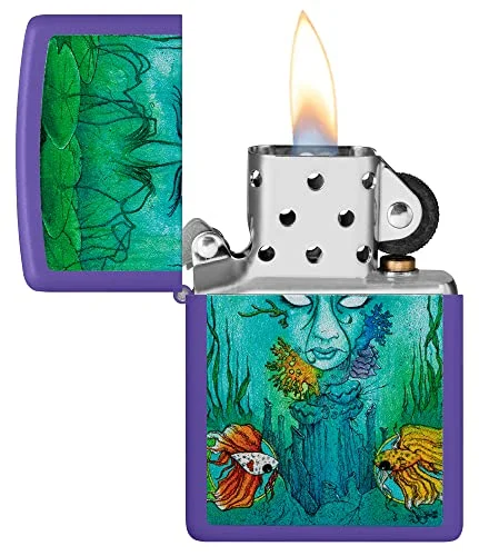 Zippo Sean Dietrich Brackish Purple Matte Design Lighter – Vibrant Artwork