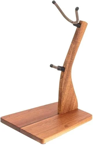 Zither Wooden Saxophone Stand – Handcrafted Solid Mahogany Wood Floor Stands, Made in USA