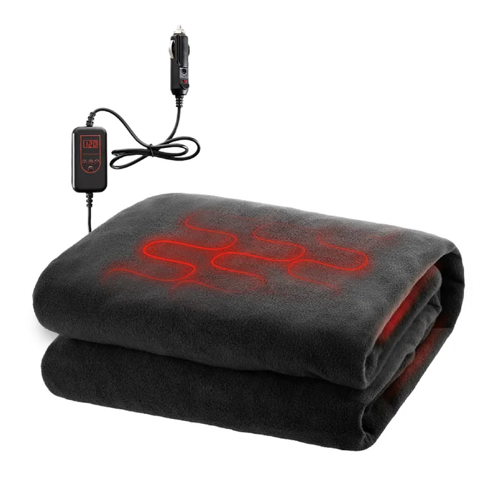 Zone Tech Polar Fleece Electric 12V Traveling Blanket