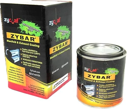 ZyBar 11008 High Temperature Coating – Midnight Black, 8 Ounce